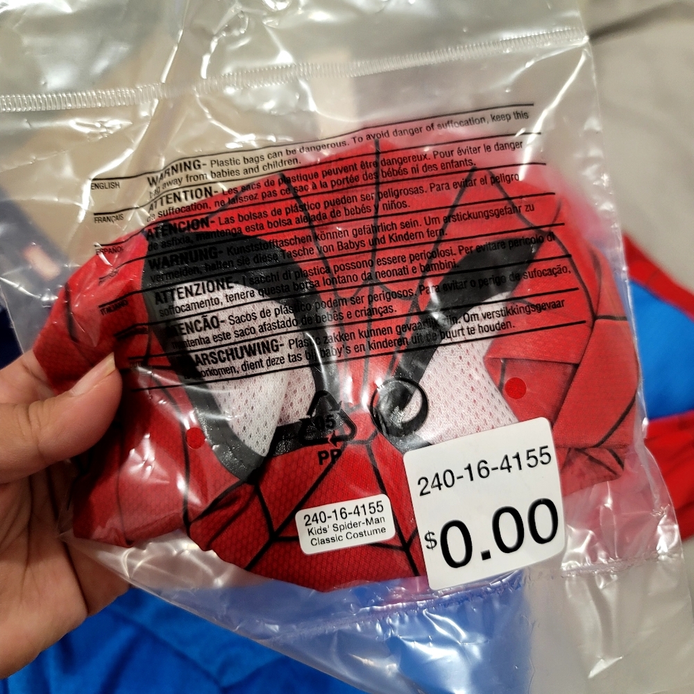 New JAZWARES Marvel Spider-Man Child Costume Suit And Mask Size Large 12-14 - Picture 8 of 16